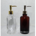 Lotion Dispenser Amber Glass Pump Bottle